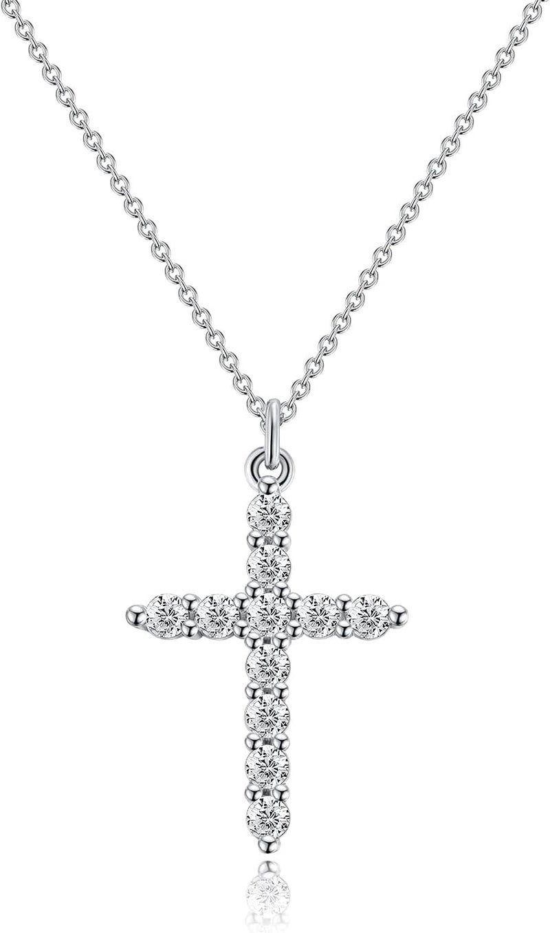 Robaice Upgraded Crown Cross Necklace for Women, 14K Gold Plated Crown Cross Pendant Necklace, Non-Tarnish Faith Jewelry for Women, Christian Religious Gifts for Her - Image 1